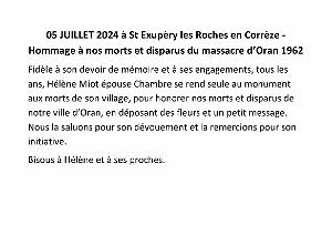 2024 07 05 ST EXUPERY HOMMAGE A NOS MORTS ET DISPARUS DU 5 07 1962 D ORAN